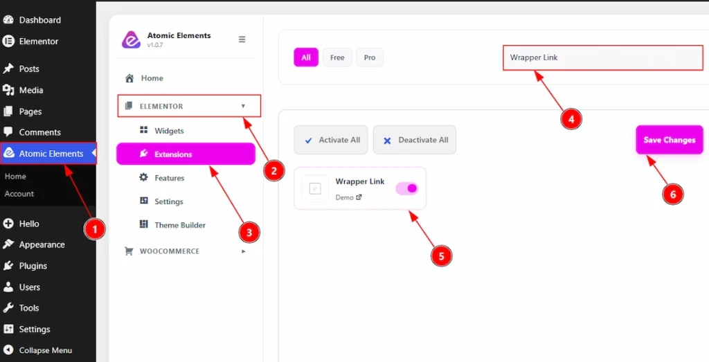 Enable the Wrapper Link Extension