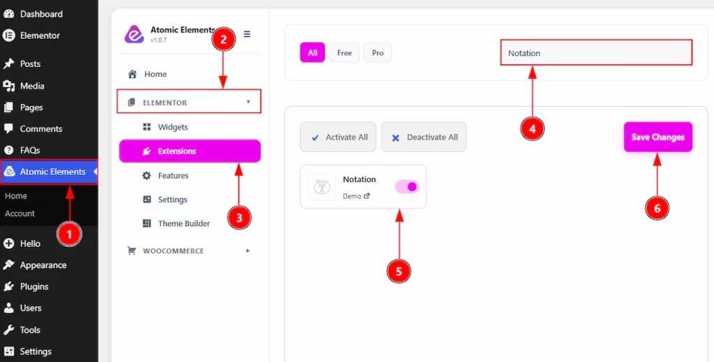 How To Use Notation Extension By Atomic Elements - Enable the Notation Extension