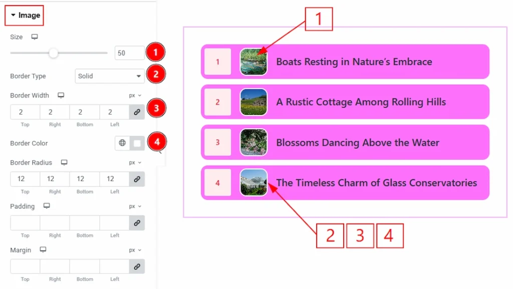 Style Tab Settings - Image Section 01