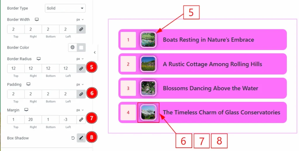 Style Tab Settings - Image Section 02