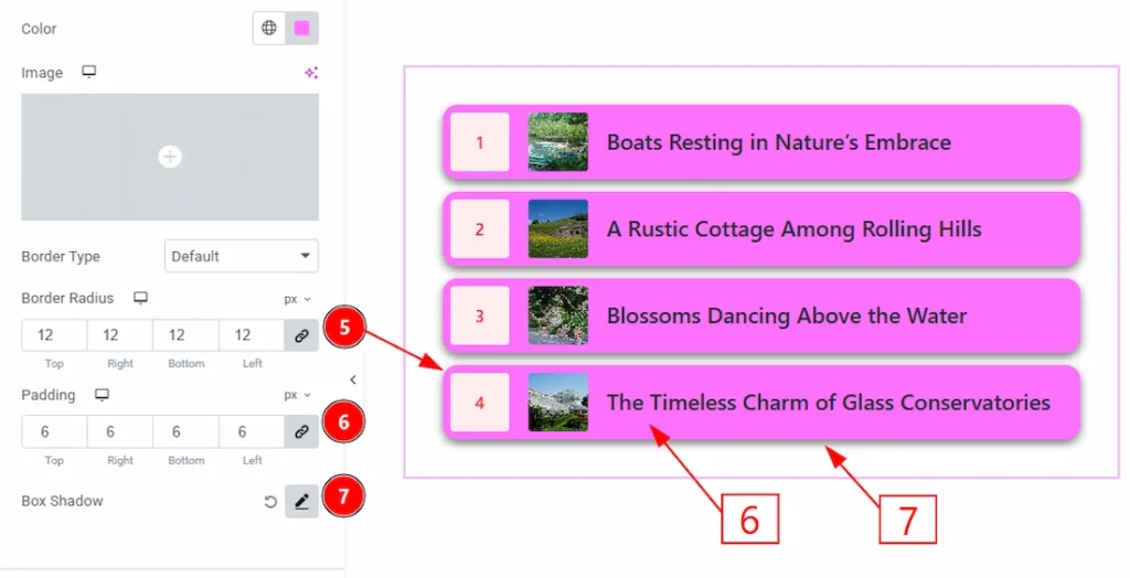 Style Tab Settings - Item Section 02