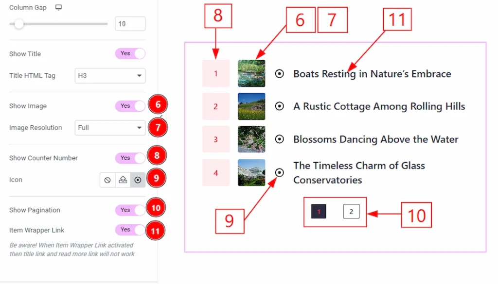 Content Tab Settings - Layout Section 02