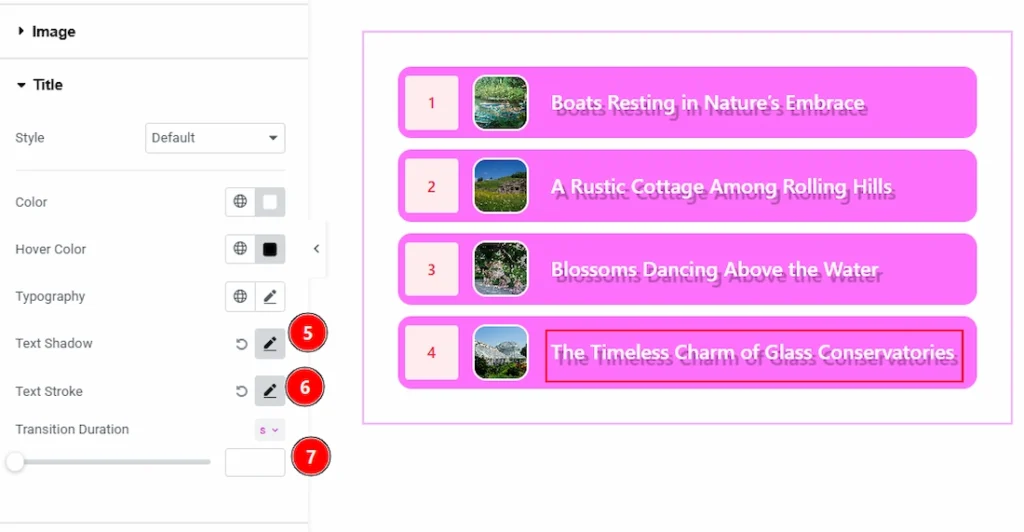 Style Tab Settings - Title Section 02