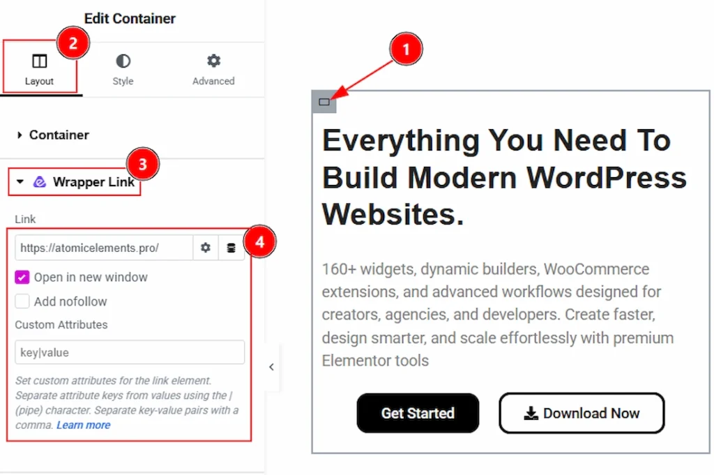 Using Wrapper Link in Column