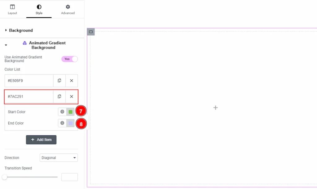 How To Use The Animated Gradient Background Extension By Atomic Elements - Using the Animated Gradient Background Extension 03