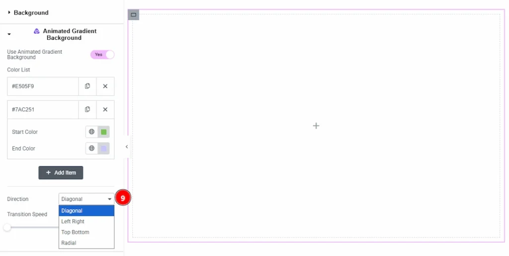 How To Use The Animated Gradient Background Extension By Atomic Elements - Using the Animated Gradient Background Extension 04